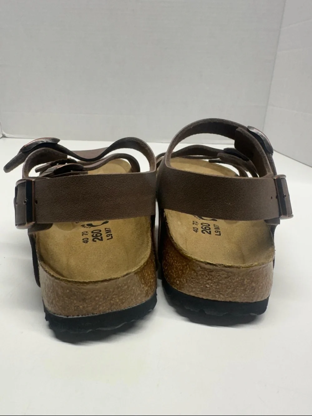 Birkenstock Birki's Canberra Sandals Open Toe Adjustable Ankle Strap Brown 9